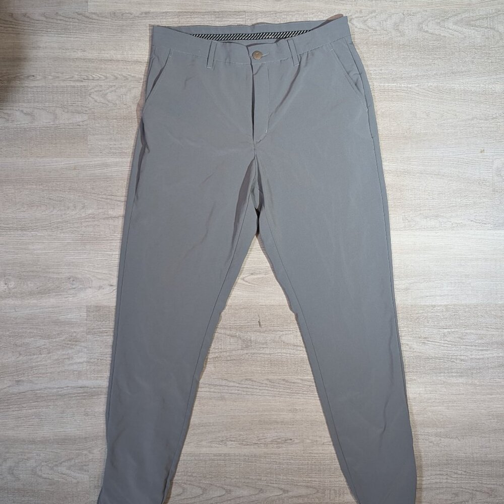 Primo Golf Performance Jogger Mens Size 32x30 Gray Zip Ankle Stretch
